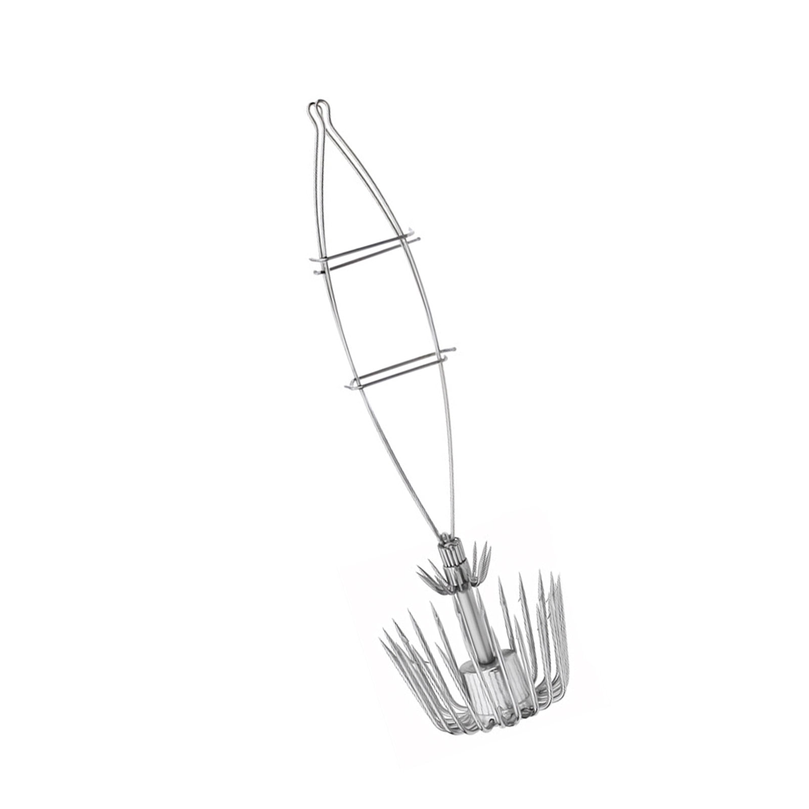 KUFptva Stainless Steel Double Crowns Baits Cage Rigs Double Umbrellas Jigs Hook Two Layer Squid Hook for Sea Fishing Enduring