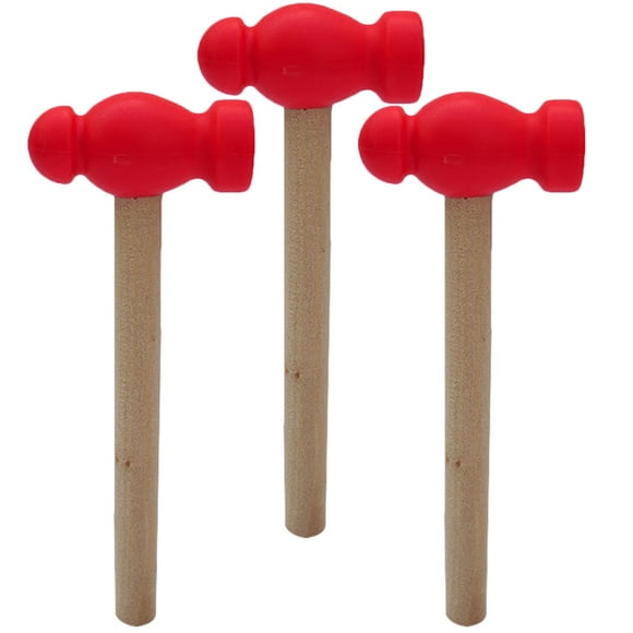 Shisuyan 3 Pcs Jouets Marteaux en Bois Simulation Marteaux Outils d'Entretien pour Enfants