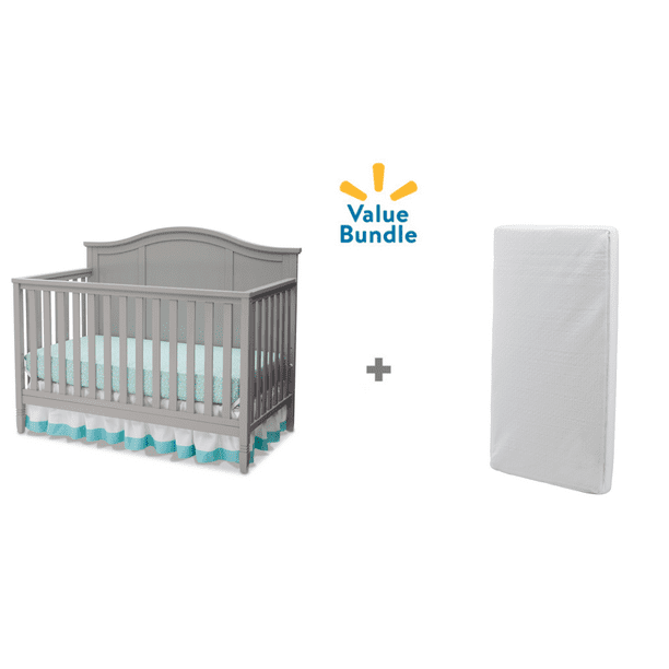Delta Children Madrid 4in1 Convertible Crib with Serta Mattress Value