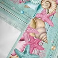 thumbnail image 5 of Window Valance for Kitchen,Summer Pink Starfish on Wood Board Rod Pocket Curtain Valances Short Curtains Drapes Panel,Marine Life Coral Window Treatment Topper for Living Room Bathroom Bedroom Home, 5 of 9