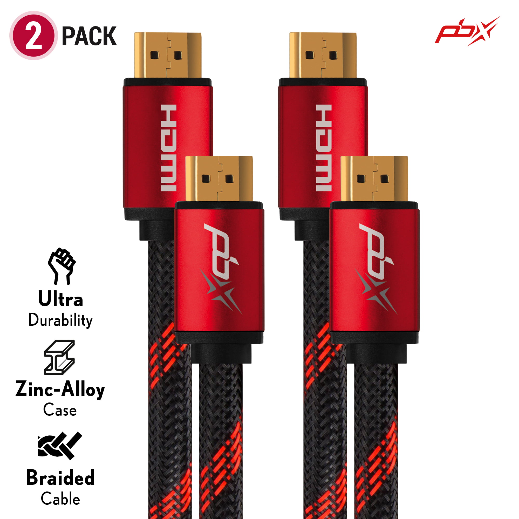 HD Cable High Speed 2.0 Adapter Cable Braided Cord 4K 3D Gold-plated C3B4 