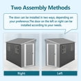 thumbnail image 6 of LZBEITEM 4 x 10 ft Outdoor Metal Storage Lean to Shed with Two Windows, Galvanized Floor Frame Kit, Lockable for Garden, Backyard 33 sq ft, 6 of 13