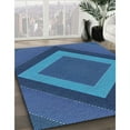 thumbnail image 3 of Ahgly Company Machine Washable Indoor Rectangle Transitional Blueberry Blue Area Rugs, 6' x 9', 3 of 7