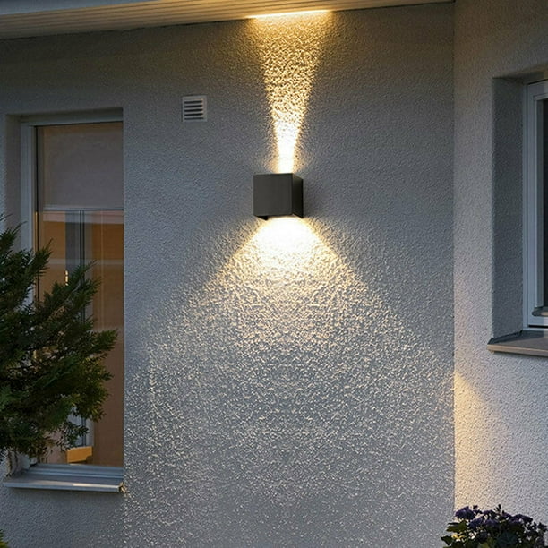 Luz de pared interior/exterior 12W 4 Pack luces de pared LED negras ajustables 3000K blanco cálido IP65 lámpara de pared impermeable para sala de estar dormitorio ACTIVE Biensenido a ACTIVE