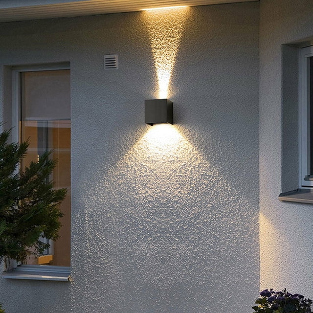 Luz de pared interior/exterior 12W 4 Pack luces de pared LED negras ajustables 3000K blanco cálido IP65 lámpara de pared impermeable para sala de estar dormitorio ACTIVE Biensenido a ACTIVE