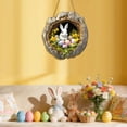 thumbnail image 4 of YWIYIUD 2PCS Happy Easter Wooden Hanging Sign Cute RabbitEgg Flowers Design Holiday Farmhouse Door Decorations Wall Sign for Kitchen,Dining Room,Home Spring Easter Decorations, 4 of 8