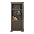 thumbnail image 6 of Executive Bookcase With Wood Doors Mildly Distressed Fully Assembled Brown, 6 of 7
