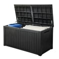 thumbnail image 4 of Uforic 180 Gallon Large Resin Deck Box,Outdoor Garden Waterproof Storage Box with Divider, Waterproof and Lockable,Black, 4 of 9