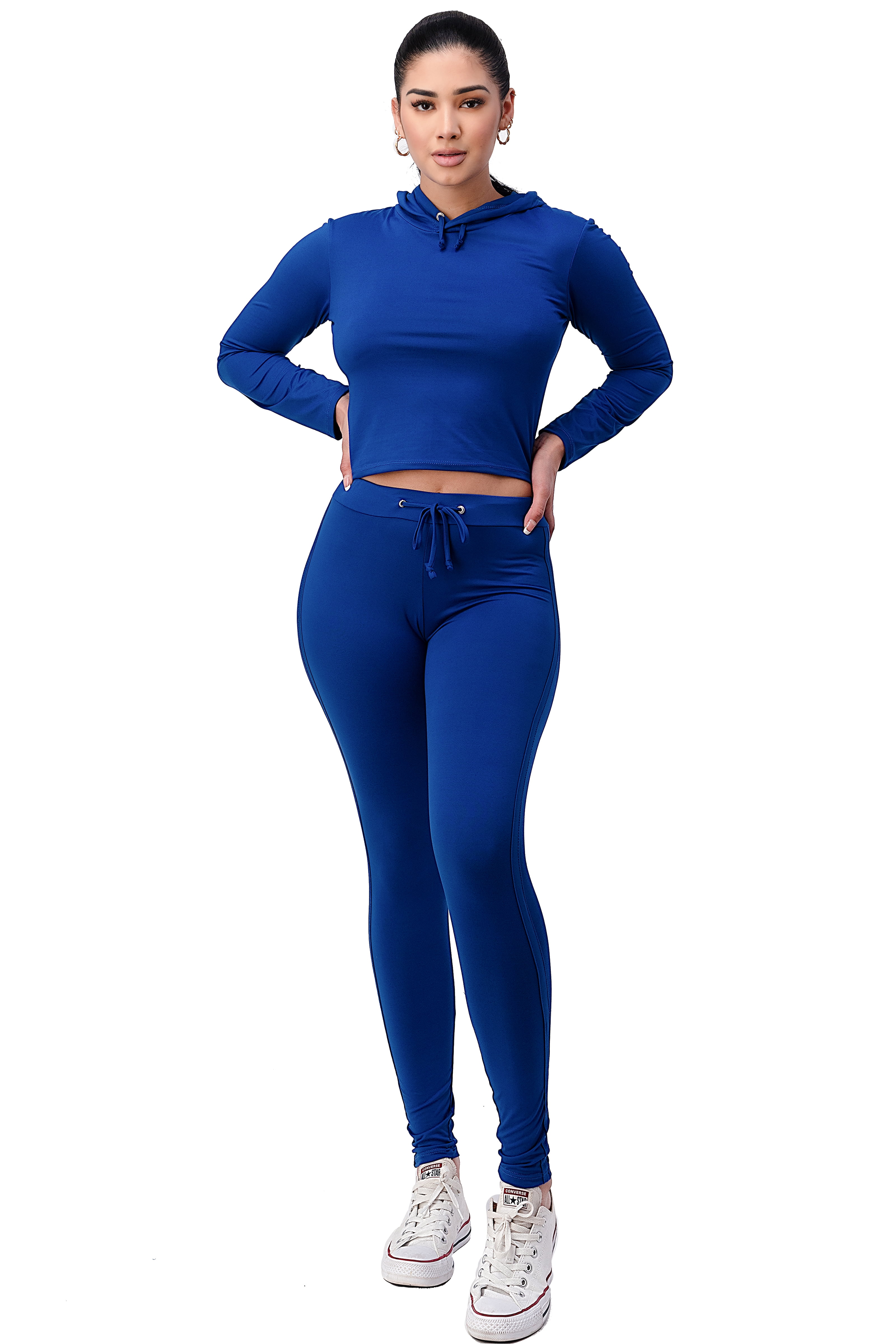 INNERSY High Waisted Leggings for Women Compression Yoga Pants Tummy  Control Workout Leggings (L, Royal Blue) - Walmart.com