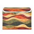 thumbnail image 7 of Yayeee Collapsible Cube Storage Bin with Lid Fabric Closet Decorative Basket with Handles, Abstract Desert Pattern, 7 of 7