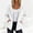 White#1, variant on Caywon Women's Full-Zip Hoodie Sweatshirt, Relaxed Fit Long Sleeve Hooded Top with Kangaroo Pockets, Solid Color Casual Athletic Jacket for Workout, Lounge & Daily Wear