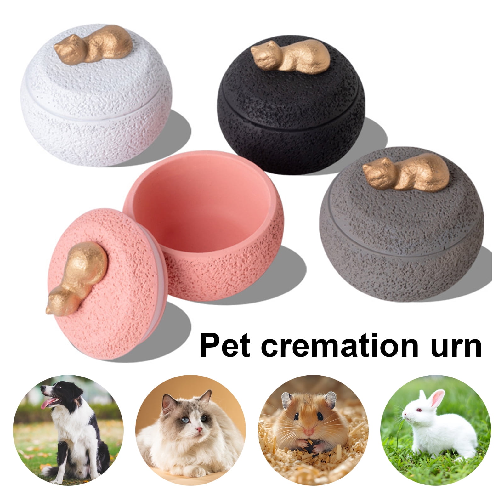 YIFAEUX Pet Memorial Urn Moisture-Proof Dog Cat Cremation Urn 350ml Capacity Cement Pet Loss Keepsake Urn for Dogs Cats Bone Ash