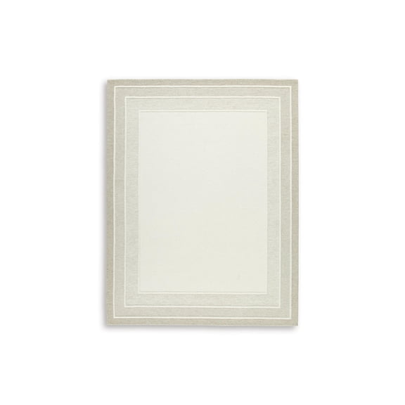 Signature Design by Ashley Teelgan 8' x 10' Area Rug, Ivory Tan Border