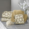 thumbnail image 2 of Zahari Home Sinatra 3 Piece Bathroom Towel Set Bath Towel Hand Towel Wash Cloth Absorbent, Champagne, 2 of 5