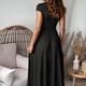 thumbnail image 5 of Vestidos de Fiesta Elegantes de cintura alta con abertura y cuello en V profundo Vestidos de noche Cgtredaw Negro T XL para Mujer, 5 of 7