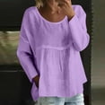thumbnail image 2 of ZJXFGS Tunic Tops for Women Loose Fit Dressy Fall Outfits for Women 2025 Professional Blouses for Women Cute T Shirts Cute Tops Womens Tops Women'S Shirts Work Blouses Purple M, 2 of 5