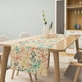 thumbnail image 2 of Mid Century Table Runner, Colorful Flowers Ethnic Oriental Traditional Design Retro Vintage Abstract Geometric Dinner Runner Table Decoration for Home Kitchen Dining 13"x108", 2 of 6