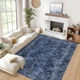 thumbnail image 1 of Gaderth 8x10 Living Room Rug, Non Slip Washable Area Rug for Bedroom, Modern Geometric Distressed Diamond Farmhouse Carpet, Low Pile Soft Stain Resistant Floor Rug for Office Nursery, 1 of 10
