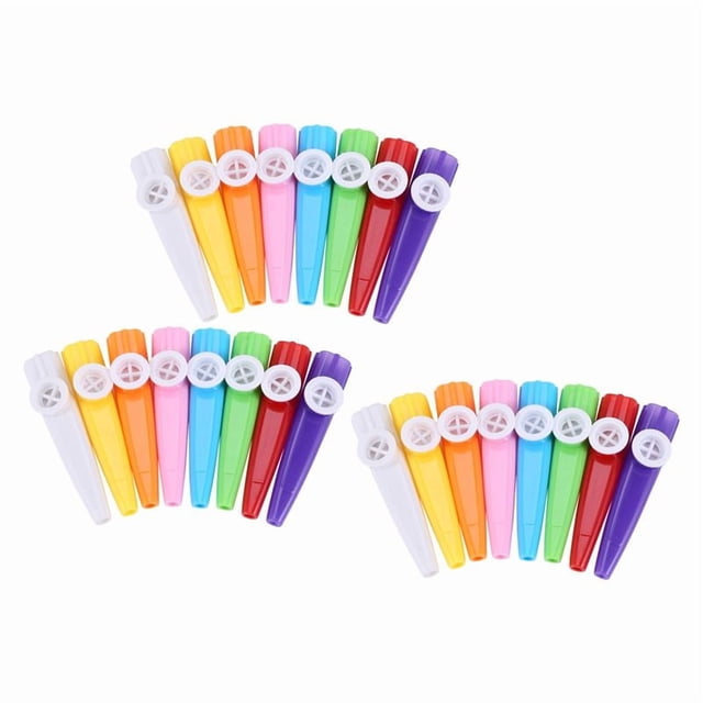 72 Piezas Kazoos de Plástico 8 Colores Instrumento Musical , Buen CompañEro para Guitarra, Ukelele, Violín, Teclado de Piano, Gran Regalo para Música Amantes (72 Piezas)