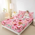 thumbnail image 4 of Manfei Cartoon Santa Claus Bed Sheets,Kawaii Gingerbread Man King Sheets,Merry Christmas Sheet Set For Girls,Luxury Bedroom Decor,4pcs, 4 of 7