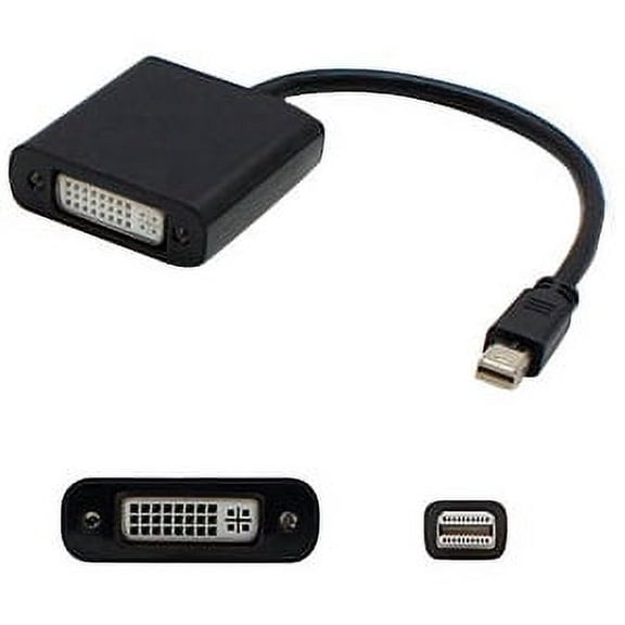 AddOn 20.00cm (8.00in) Mini-DisplayPort Male to DVI-I (29 pin) Female Black Cable - 100% compatible with select device