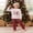 Red Kid, variant on Christmas Family Matching Pajamas Set Print Long Sleeve Tops, Plaid Pants