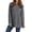 Grey, variant on Baqcunre Womens Sweaters Women's Autumn And Winter Casual Loose Fitting Long Sleeved Round Neck Mid Length Hem With Split Stripe Patchwork Sweater Hoodies For Women Womens Fall Tops Black L