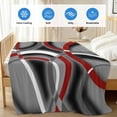 thumbnail image 4 of Grey Geometric Cooling Blanket,Lightweight Breathable Summer Throw Blanket with Double Sided Cold Effect,Modern Abstract Black White Red Striped Picnic Blankets Bed Sheet for Hot Sleepers 30"x40", 4 of 8