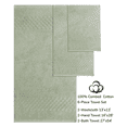 thumbnail image 4 of Feather and Stitch Premium 100% Cotton 6-Piece Towel Set, Sage Green – Soft, Plush, and Absorbent Bathroom Towels, 4 of 4