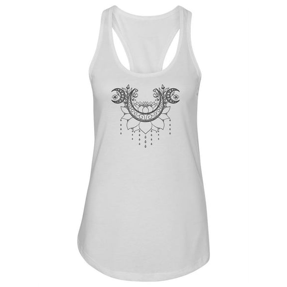 Lotus And Flower Design. Tank Women -Image by Shutterstock, Female XX-Large