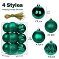 thumbnail image 2 of Esferas Navideñas Inastillables Briful 8 cm Verde Juego de 12 piezas, 2 of 7