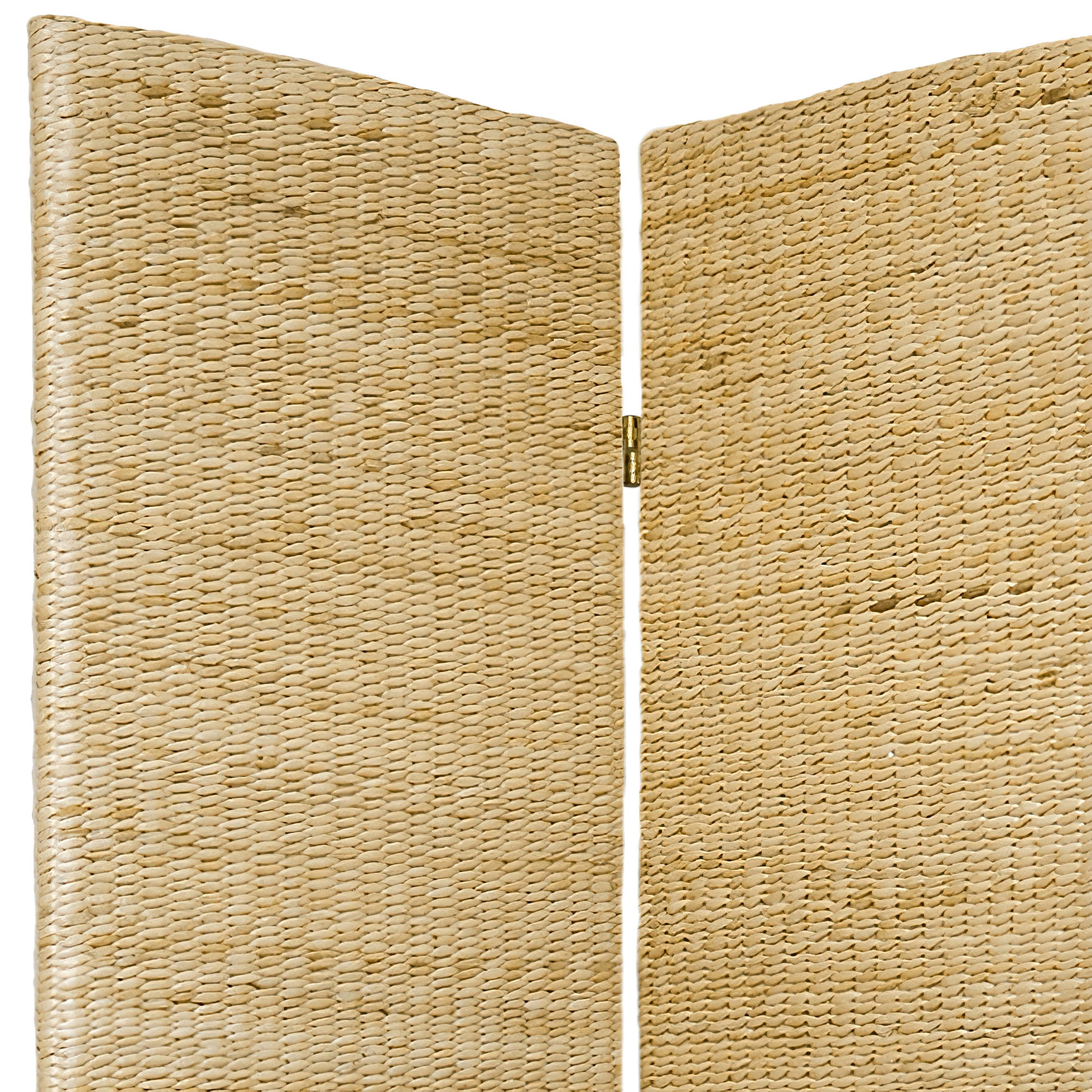 Oriental Furniture 6 ft. Tall Rush Grass Woven Room Divider - 3 Panel - Natural