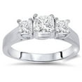 thumbnail image 2 of Pompeii 1 1/4ct Three Stone Diamond Ring 14K White Gold (H/I,I1), 2 of 4