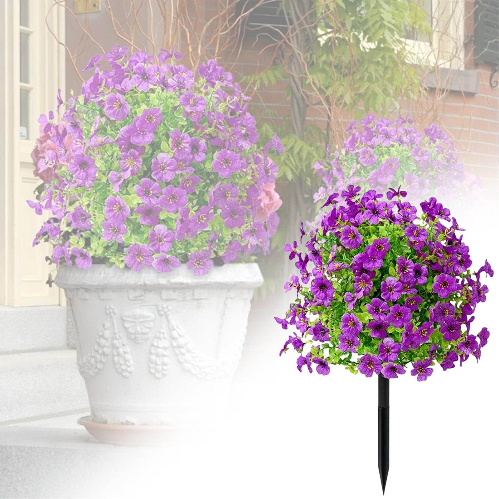 Fall Tree Artificial Trees Artificial Flowers for Outdoors Artificial Shrubs Artificial Plants Topiary Balls Artificial Fake Plants Artificial Trees Fake Bush Topiary Trees 23.62in Purple*2