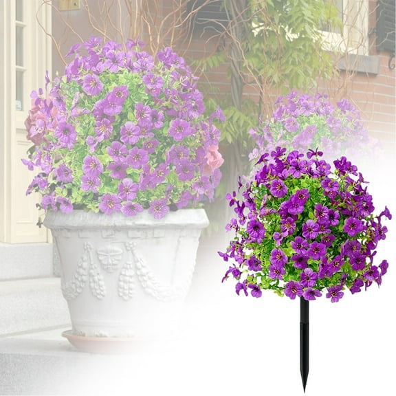 Artificial Plants Topiary Trees Artificial Flowers for Outdoors Fall Tree Artificial Trees Outdoor Plants Artificial for Porch Artificial Tree Fake Plants Artificial Topiary Ball Tree Purple 23.62in