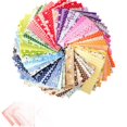 thumbnail image 2 of 100% Cotton Fabric Squares with Random Floral Prints, 100 Pack 3.9 Inch Precut Fabric Squares, Assorted Colors for Quilting and Sewing, 2 of 6