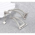 thumbnail image 4 of PINHEN Bling Bands Compatible with Apple Watch Bands 38mm 40mm 41mm iWatch Series 9/8/7/6/5/4/3/2/1/SE, Women Dressy Metal Jewelry Bracelet Bangle Wristband Stainless Steel, 4 of 6