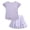 Lavendar, variant on Girls Skorts Set Short Sleeve Ribbed Shirt and Stylish Ruffle Bike Skort for Girls 2 Piece