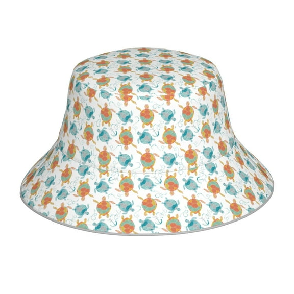 Balery Sea Turtle Sun Hats for Men Women Bucket Hat UPF 50  Buckey Hat Boonie Hat Foldable UV Protection Hiking Beach Fishing Summer