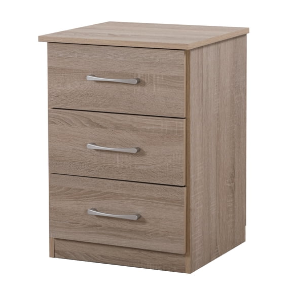 Passion Furniture PF-G024-N 24x 16 x 18 in. Boston 3-Drawer Sandalwood Nightstand
