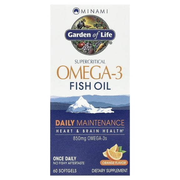 Minami Nutrition Supercritical Omega-3 Fish Oil-Orange Flavor 60 Softgel