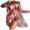 Red, variant on Teissuly Women's Printed Bikini Straps Bikini Deep V Sexy Split Swimsuit Set Three Piece Swimsuit Set