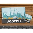 thumbnail image 2 of Printtoo Personalized Placemat & Coaster Set For Kids Toddlers,Birthday Gift For Boys,Gift For Girls,Race Car-8x11.5 Inch, 2 of 5