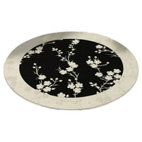 Puhuiying Uptown Traditional Black and White Oriental Area Rug