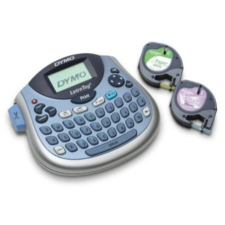 LetraTag LT-100T Plus Compact, Portable Label Maker with QWERTY keyboard (1733013), Handheld label maker has 2-line printing, 5 font sizes, 7 print styles, 8 box.., By