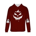 thumbnail image 3 of Blusa con capucha de manga larga para hombre, moda para el Día de Todos los Santos, estampado de fantasmas, sudadera con capucha y cordón para el tiempo libre, sudadera con capucha para hombre, blusa, 3 of 3