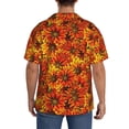thumbnail image 5 of KLL Sunflower Print Men's Shirt Short Sleeve Button Down Summer Cuba Beach Shirts- Medium, 5 of 7