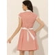 thumbnail image 4 of Vestido estilo Camisa Allegra K Rosa XS, 4 of 5