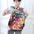 thumbnail image 6 of FORMRS Unisex School Backpack 17" Student Travel Bag with Laptop Compartment, Green Colorful Circles, 6 of 7