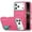 Teal+Hot Pink, variant on For iPhone 17 Pro Max PEAK 3in1 Toughest Hybrid with Stand Cover Case - Black/Black